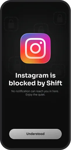 Shift blocking Instagram, with no way to override it